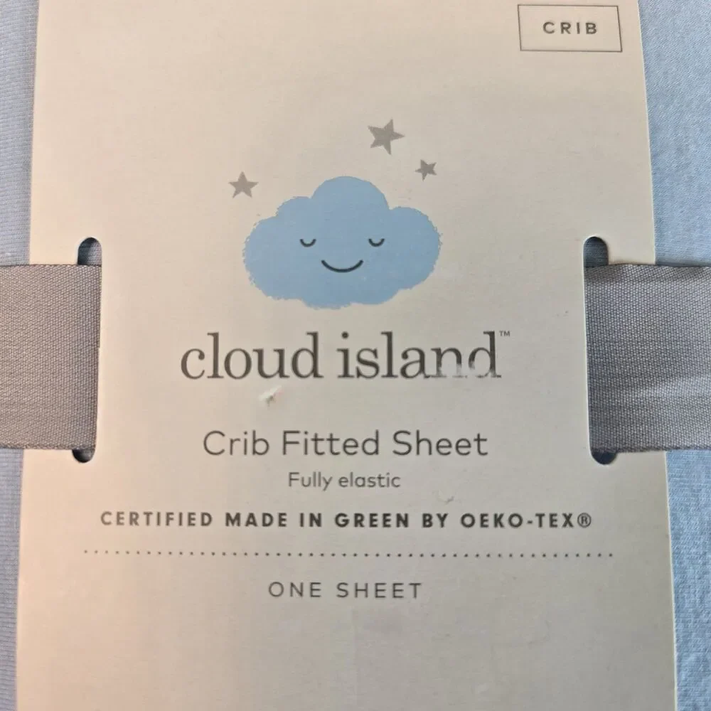 NWT Cloud Island Blue Fitted Baby Crib Sheet 24x48 6